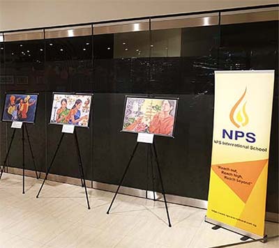 Students' Creative Artwork Display at Bedok Library